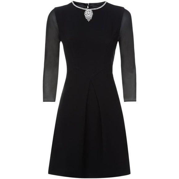 ted baker black dress long sleeve